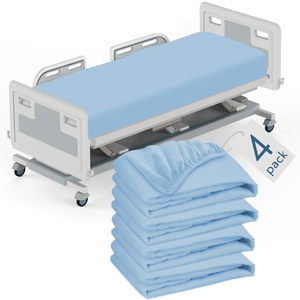 Draps de lit en coton réutilisables de qualité supérieure pour les hôpitaux et les établissements de santé, certifiés CE, séchage rapide, respirants - Product Image 1