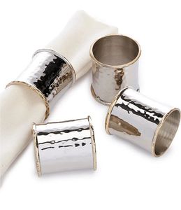 Leaf Shape Napkin <b>Ring</b> Gold Pearl Zinc Alloy 4.5cm Wedding Table Decoration Luxury Style - Product Image 6