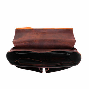 Porte-documents pour ordinateur portable en cuir pleine fleur, fabriqué à la main, pour hommes, fermeture éclair, léger, écologique, design personnalisé - Product Image 4