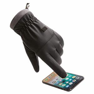 Gants de ski gris à doigts entiers, softshell, isolés thermiquement, avec fermeture à cordon, unisexe, pour l'hiver et les activités de plein air - Product Image 4