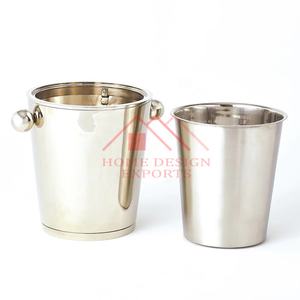 <b>Champagne</b> <b>Bucket</b> with Stand for Bottle Storage Silver Design Bar Accessories Decor <b>Ice</b> Cooler with Stand - Product Image 4