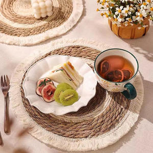 Decorative Jute Table Mat – Handmade <b>Rustic</b> Natural Fiber Placemat for Dining Table and Interior Styling - Product Image 5