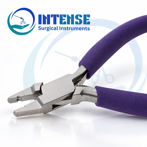 Alicates Profesionales para Hacer Joyas, Herramienta de Acero Inoxidable para Dar Forma a Alambres con Mango Ergonómico Morado - Product Image 1
