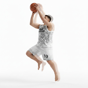 Ensemble d'uniformes de basketball personnalisés en polyester 100 % respirant et à séchage rapide, maillot et short avec couleurs et tailles personnalisées pour unisexe - Product Image 5
