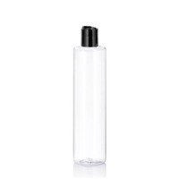 Flacon cosmétique cylindrique en plastique PET durable de 500 ml, marque Unalilia, design personnalisé JW-761, impression sérigraphique, bouchon pompe.