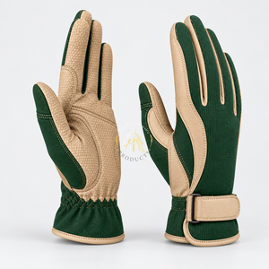 Gants d'équitation professionnels conçus avec des matériaux durables, des paumes texturées et un ajustement confortable. - Product Image 3