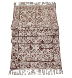 Tapis Bohème en Coton Coloré Fait Main, Tissage Plat, Motif Floral, Écologique, Lavable, Adapté aux Animaux, Décoration Moderne pour la Maison - Product Image 3