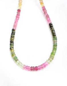 Perles de tourmaline naturelle multicolores de 3 mm à 4 mm, perles de pierres précieuses naturelles pour la création de bijoux fins. - Product Image 2