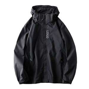 Custom Logo Waterproof Windbreaker <b>Jacket</b> <b>Men</b> Outdoor Hooded Windproof <b>Lightweight</b> Sport Coat Wholesale Breathable <b>Rain</b> <b>Jacket</b> - Product Image 1
