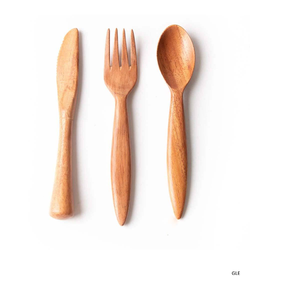 Hot Sale Eco Friendly Wooden Spoon and Fork Kitchen <b>Simple</b> Design Accessories Wholesale Manufacturer India - Product Image 3