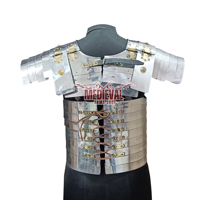 Lorica Segmentata Romaine Faite à la Main en Acier Doux, Cuirasse de Légionnaire Romain avec Sangles en Cuir Réglables, Costume de Reconstituant Taille Adulte