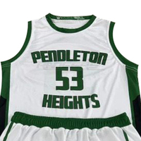Ensemble de maillots de basket-ball en gros OEM blanc, vert, noir, respirant, sublimé, débardeur adulte toutes saisons 100 % polyester