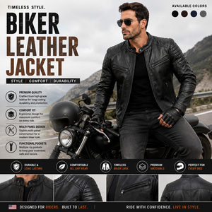 OEM ODM Custom High Quality Wholesale <b>Leather</b> <b>Jackets</b> Men's Customized Genuine Men <b>Leather</b> <b>Jacket</b> Chest Pocket <b>Leather</b> Coat Mens - Product Image 1
