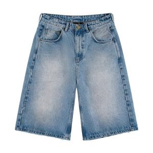 <b>Men</b> Fashion Denim Shorts <b>Stretch</b> Cotton Relaxed Summer Casual Streetwear Jean Shorts OEM Private Label Factory Supplier - Product Image 6