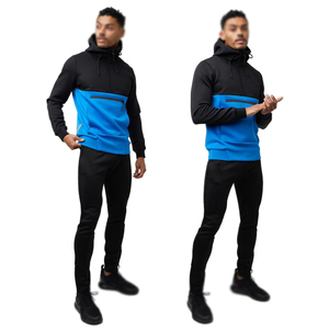 Pull à capuche pour hommes, survêtement avec logo personnalisé, bloc de couleurs, survêtement avec logo, vêtements de sport, survêtement de sport - Product Image 1