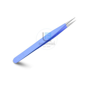 Pinces à cils en acier inoxydable de haute qualité, durables, avec une préhension fine, longueur 10 mm, emballage et logo personnalisables - Product Image 2