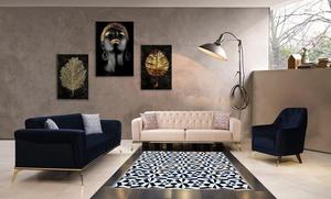 Alfombra de retazos de piel de vaca blanca y negra de lujo, alfombra de piel de cuero Real para el hogar, oficina y decoración de área de estilo nómada al aire libre - Product Image 2