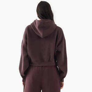 Sweat à capuche zippé personnalisé pour femme, avec logo frontal, 100 % coton, haute qualité, pull personnalisé, vente en gros - Product Image 6