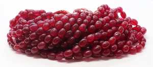 Cuentas ovaladas lisas de cuarzo rubí AAA de 7x10 mm, cuentas de piedras preciosas de cuarzo rubí de forma ovalada simple, cuentas de rubí de 16 pulgadas para la fabricación de joyas. - Product Image 2