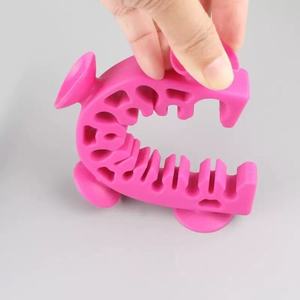 Desktop Wall Suction Cup Silicone Beauty Tool <b>Makeup</b> Brush <b>Holder</b> with Pen <b>Holder</b> Function for Cleaning - Product Image 3