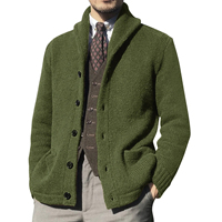 Cardigan en tricot à col en V pour homme, manches longues, doux, chaud, décontracté, confortable, à porter au quotidien, hiver, automne, OEM, ODM, personnalisable en usine