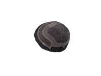 Perruque Toupet Homme en Cheveux Naturels à Lacet Frontal, Cheveux Indiens Remy Taz Hair Bangladesh, Ondulation Profonde, Trame Simple, 50% Cheveux Gris, Extension Capillaire