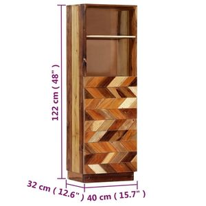 15.7 Highboard in legno massello di recupero \ "x12.6 \" x48 \ "mobili da soggiorno - Product Image 6