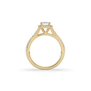 1.38Ct <b>Emerald</b> Cut Lab Grown Diamond <b>Ring</b> 925 <b>Silver</b> Gold Unique Style Lightweight Engagement <b>Ring</b> for Women Wholesale Jewelry - Product Image 3