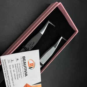 High Quality Custom Private Label 90 Degree Slim Boot Lashes Tweezers Sustainable Steel <b>Eyelash</b> Extension <b>Beauty</b> <b>Tool</b> Pointed - Product Image 3