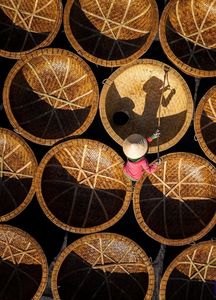 Coracle de Bambú Natural Tejido a Mano, Bote de Pesca Redondo Vietnamita para Decoración de Hoteles, Resorts y Jardines, Venta al Por Mayor para Exportación - Product Image 5