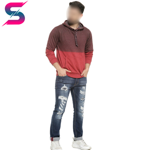 Sweat-shirts à capuche pour hommes, couleur contrastée personnalisée, produit très vendu, nouvelle arrivée, qualité supérieure, vêtements décontractés légers à manches régulières - Product Image 1