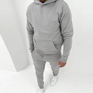 Custom logo Jogging Suit 100% Cotton Sweatsuit <b>Blank</b> Thick Heavy <b>Weight</b> Unisex Sports Oversized Tracksuits Hoodie Set Men - Product Image 2