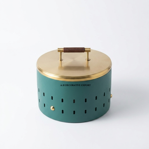 Nordic Style Matte Green <b>Buffet</b> Chafing Dish Decorative Brass Finish Food Warmer Elegant Event Catering <b>Server</b> for Weddings - Product Image 1