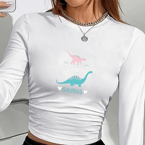 เสื้อแขนยาวผู้หญิงลายไดโนเสาร์และคุณยายซอรัส - Product Image 3