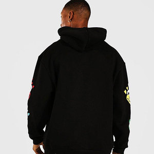Conjunto Deportivo con Capucha y Estampado de Calavera Negra para Hombre, Manga Larga, Corte Regular, Estilo Urbano, Cintura Elástica de Algodón, Bolsillos Laterales, Otoño - Product Image 4