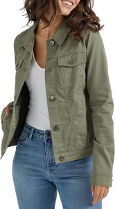 Women's <b>Denim</b> Jacket Soft Washed Cotton Casual Jean <b>Coat</b> Button Closure Vintage Streetwear Fashion Lightweight Everyday Fit Plus - Product Image 4