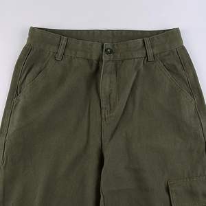 Jeans cargo taille haute XL pour femmes, coupe décontractée, pantalon en denim baggy Y2K avec poches, jambe droite et large, style petit ami, respirant - Product Image 6