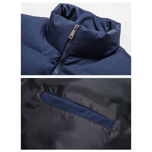 Chaleco Acolchado Casual para Hombre, Ligero, Cuello Redondo, Color Azul Marino, Chaqueta sin Mangas con Cierre, Ecológica - Product Image 5