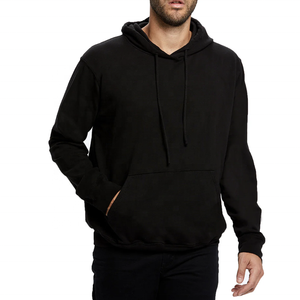 Sweats à capuche respirants pour hommes personnalisés directs d'usine sweats solides avec coupe régulière pour l'automne usage quotidien technique teint en plaine - Product Image 5
