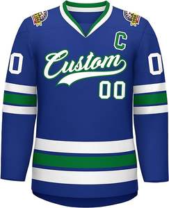 Maillots de hockey sur glace sur mesure, broderie, impression par sublimation, vêtements de sport respirants, logo personnalisé, directement du Pakistan - Product Image 4