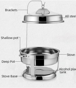 High Quality Traditional Luxury Steel Indian Chafing Dish for <b>Buffet</b> Food Warming Amazing Design Catering Party Equipment - Product Image 6