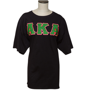 <b>Black</b> Glitter Flake Applique <b>Shirt</b> <b>Women</b> Sparkle Embroidered Short Sleeve T <b>Shirt</b> Casual Sorority Fashion Crew Neck - Product Image 1