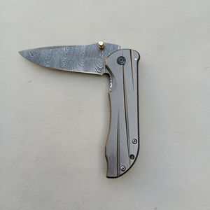 มีดพกทำมือ Burraq เหล็กดามัสกัสเกรดอุตสาหกรรม พร้อมปลอกหนัง ขนาด 8 นิ้ว ของแท้จากโรงงาน เหมาะเป็นของขวัญวันครบรอบ ของขวัญสำหรับเพื่อนเจ้าบ่าว - Product Image 2