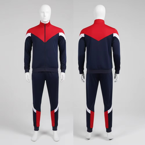 Conjuntos de chándal de poliéster para hombre al por mayor, ajustados, con cuello alto y cremallera, para correr, gimnasio y entrenamiento - Product Image 3