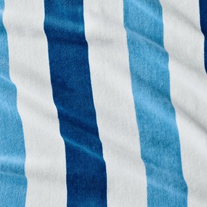 Striped Cotton Beach Towel White Teal Yellow Trim Quick-Dry Summer Pool Use Adult Modern Style Rectangle Best Price Cheap Price - Product Image 4
