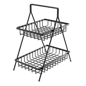 Panier de rangement en fil métallique de style industriel, grande capacité, organisateur pour la maison, le garde-manger ou l'armoire - Product Image 2