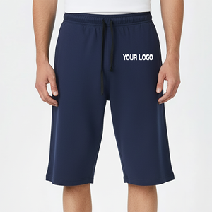 Nouveauté 2026 – Short de jogging décontracté pour homme en toile 100 % coton, écologique, séchage rapide, avec logo personnalisé imprimé en sérigraphie, couleur unie - Product Image 1