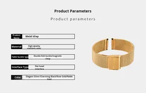สายนาฬิกาข้อมืออัจฉริยะแบบตาข่ายสแตนเลสสตีล Milanese สำหรับ IWatch ขนาด 10-22 มม. ระบายอากาศได้ดี ใช้งานได้หลากหลาย - Product Image 6