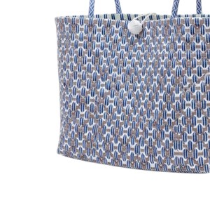 Factory Direct Multi Tone Woven Plastic <b>Handbag</b> And Handmade Bag With Matching Braided <b>Handles</b> For Bulk Order - Product Image 3