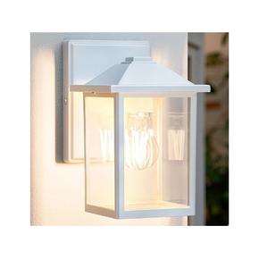 Lámpara de Pared Metálica Rectangular de Alta Calidad con Pantalla de Vidrio Transparente, Decorativa para Jardín - Product Image 6